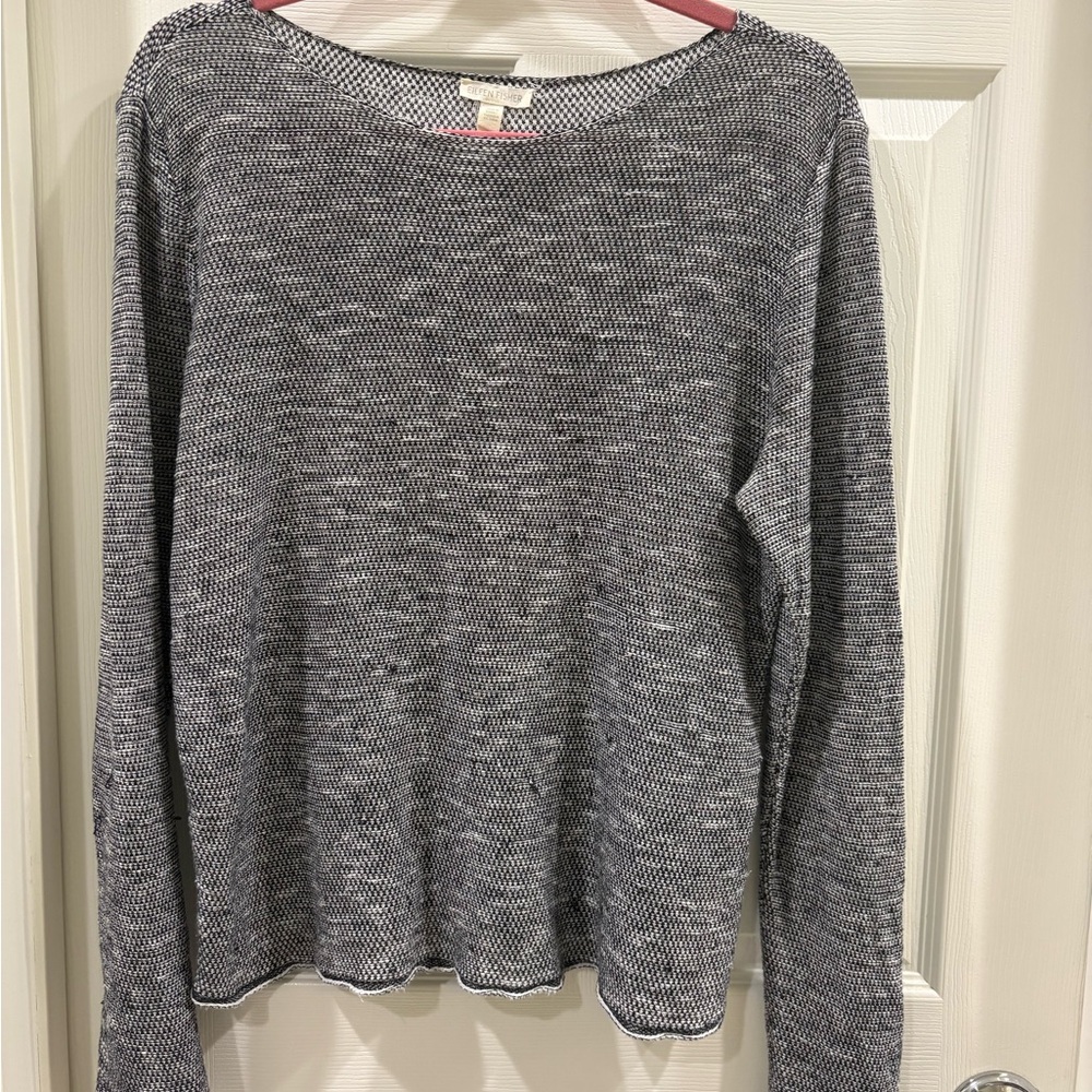 Eileen Fisher Black and White Light Sweater